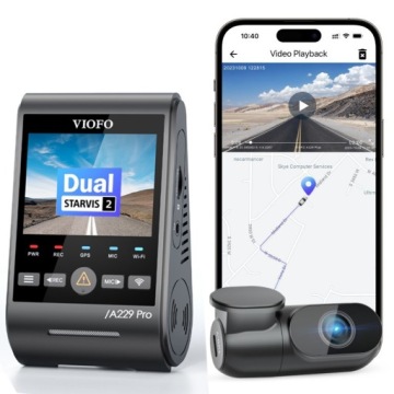 KAMERA SAMOCHODOWA VIOFO A229 PRO 2CH 4K+2K HDR GPS WIFI SONY STARVIS 2