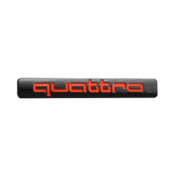 EMBLEMAT AUDI QUATTRO ZNACZEK TYŁ CZARNY A4 A5 A6 A7 A8 Q3 Q5 Q7
