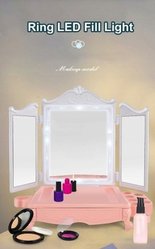 НАБОР ДЛЯ МАКИЯЖА ТРУБНОЙ СТОЛИК ЗЕРКАЛО LED