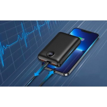 Powerbank VEGER S20 Charger 20000mAh QC 3.0 PD 22.5W маленький, легкий, вместительный