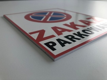 TABLICZKA ZNAK ZAKAZ PARKOWANIA PCV 20x17cm