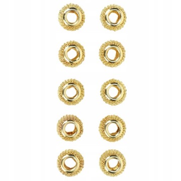 10шт металлические полые бусины для бороды Quick