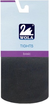 КОЛГОТКИ WOLA ПЛОТНЫЕ, ХЛОПОК 140/146, ЧЕРНЫЕ