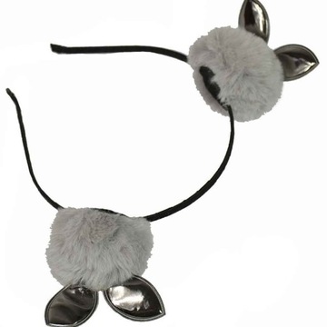 Opaska do Włosów z Pomponami Modna Opaska Damska