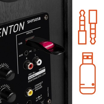 СТЕРЕО колонки, 2 шт, 80Вт, ДЛЯ ПК/BT USB