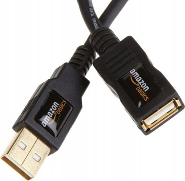 Amazon Basics Kabel przedłużający USB 2.0 adapter męski USB-A na żeński 1 m