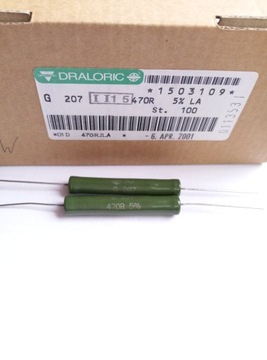 [2szt] Rezystor 470R 5% 17W G207 Draloric