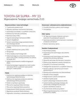 Toyota Supra V 2.0 258KM 2023 Toyota Supra, zdjęcie 17