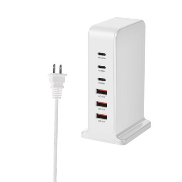 Настольное зарядное устройство GaN мощностью 168 Вт, 6 портов USB типа C, зарядное устройство PD, быстрая зарядка 3.0
