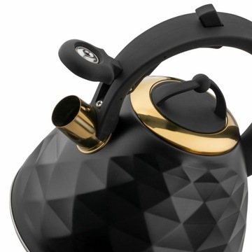 ЧЕРНЫЙ ЧЕРНЫЙ МАТОВЫЙ СТАЛЬНОЙ ЧАЙНИК ДЛЯ ИНДУКЦИИ, 3 Л