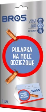 BROS PUŁAPKA FEROMONOWA NA MOLE ODZIEŻOWE!