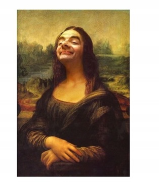PLAKAT ŚMIESZNY OBRAZ MONA LISA JAŚ FASOLA