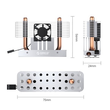 Orico radiator do dysku SSD M.2 z wentylatorem
