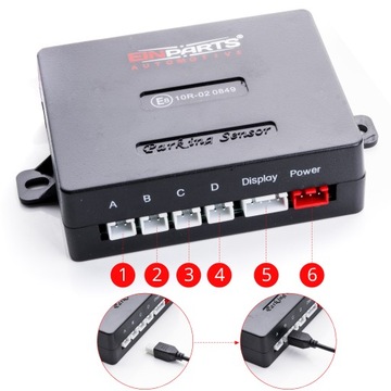 ДАТЧИКИ ПАРКОВКИ x4 PARKTRONIC EINPARTS 12V СВЕТОДИОДНЫЙ ДИСПЛЕЙ ОДОБРЕНИЯ