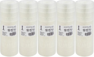 Taśma klejąca MemoBe 12mm-20m 12szt przezroczysty x5