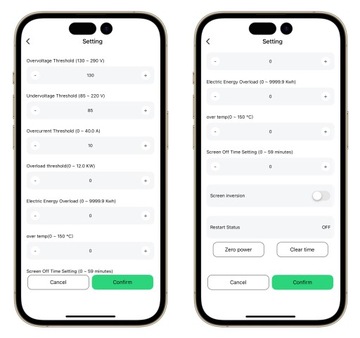 Licznik WiFi TUYA energii prądu watomierz przekaźnik 40A LCD na szynę DIN