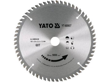 TARCZA WIDIOWA DO ALUMINIUM 180x60Tx20MM YATO