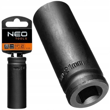 НАСАДКА NEO IMPACT 21 ММ, ДЛИННАЯ ТОЛЩИНА 1/2 CR-MO 12-321 CR-MO 12-321