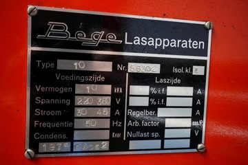 Аппарат точечной сварки Bege тип 10 - мощность 10 кВА