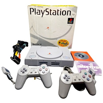 Ретро-консоль Playstation 1 PSX PS1, ухоженная коробка, набор из 2-х накладок