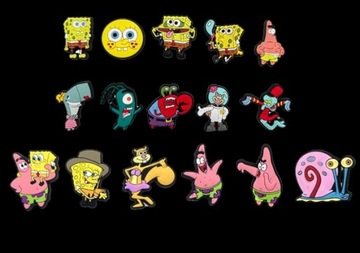 БУЛАВКИ ДЛЯ ОБУВИ CROCS БУЛАВКИ Губка Боб Квадратные Штаны 16 штук №2