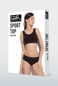 Gatta Sport Черный бесшовный спортивный топ размера S