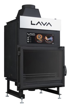 KOMINEK WKŁAD Z PŁASZCZEM WODNYM LAVA BASE PL 22KW UKŁAD OTWARTY