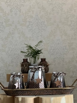 КОРИЧНЕВАЯ СТЕКЛЯННАЯ КРЫШКА, РОЖДЕСТВЕНСКОЕ УКРАШЕНИЕ, 18 СМ