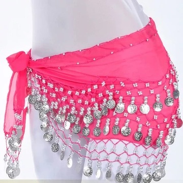 Child Waist Chain Dance Hip Scarf Kids Belly Dance Indian Dance Belt 12