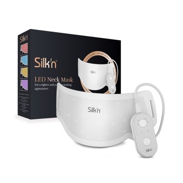 Маска для шеи Silk'n LED улучшает напряжение кожи и разглаживает ее.