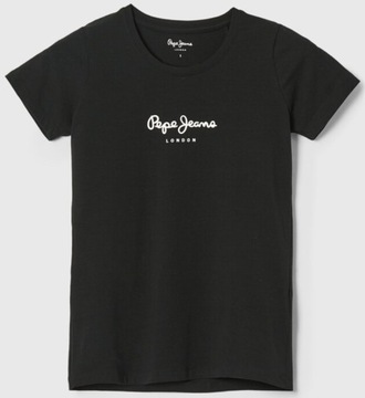 Pepe Jeans T-Shirt New Virginia PL505202 Czarny Slim Fit