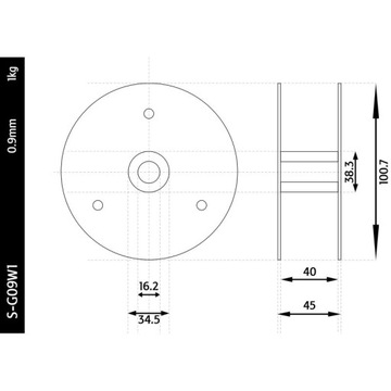 Drut spawalniczy samoosłonowy 0.9 mm 1kg MIG Satra