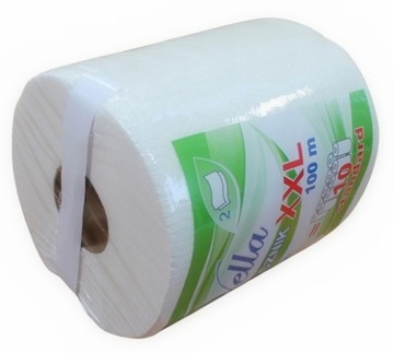 Vella RĘCZNIK PAPIEROWY 1 rolka CZYŚCIWO BIAŁY CELULOZA pierwszy gatunek