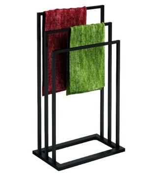Wieszak na ręczniki metalowy potrójny stojak 60cm