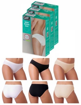GATTA 3 SZTUKI KIKI BIKINI BIAŁE CZARNE BEŻOWE M