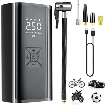 ELEKTRYCZNA POMPKA POWIETRZA AKUMULATOROWA POMPKA 150PSI Z BATERIĄ 6000MAH