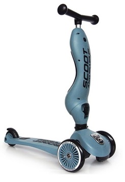 SCOOTANDRIDE Highwaykick 1 2w1 Jeździk i hulajnoga 1-5 lat Steel + GRATIS