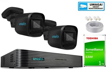 Zestaw monitoringu IP 2 Kamery 4Mpx PoE Mikrofon