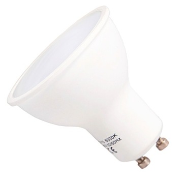 ŻARÓWKA LED GU10 10W = 10W BARWA ZIMNA 6000-6500K NIEMRUGAJĄCA WYDAJNA