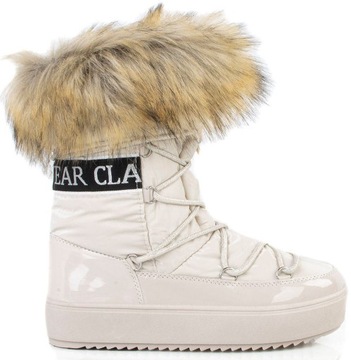 БЕЖЕВЫЕ ТЕПЛЫЕ СНЕЖНЫЕ БОТИНКИ НА МЕХЕ ЗИМА 41