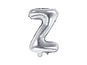 BALON FOLIOWY SREBRNY LITERA Z 35 CM 14''