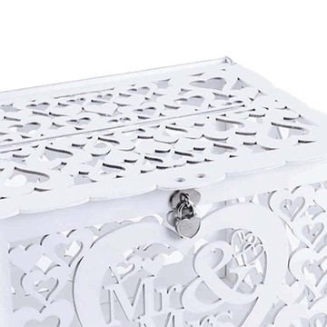 Деревянная шкатулка для свадебных открыток с надписью РО