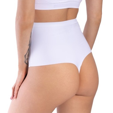 GŁADKIE Stringi KORYGUJĄCE wyszczuplające SUPER TALIA BIELIZNA MODELUJĄCA
