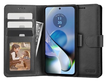 Etui Case Portfel Flip na karty Wallet LUX LEATHER do MOTOROLA MOTO G54 5G