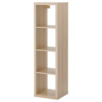 IKEA KALLAX - regał dąb bejcowany na biało 42x147 cm