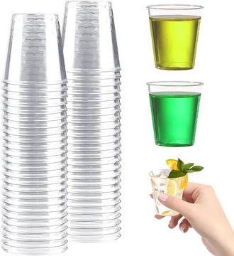 Kubki Pucharki na Deser Plastikowe Jednorazowe Kubki Deserowe 50ml 50szt