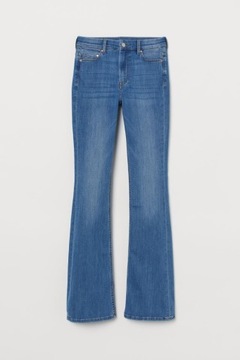 H&M Flared High Waist Jeans Dżinsy bootcut z wysokim stanem damskie 34 XS