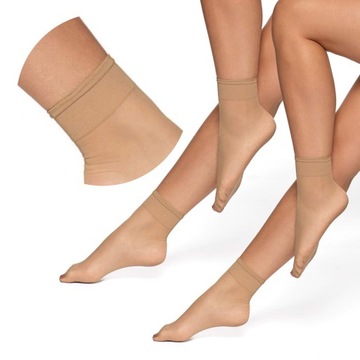 SKARPETKI BEZUCISKOWE STOPKI DAMSKIE 15 DEN 2-PAK DAINO MORAJ UNI