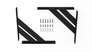 2 ШТ. FEST ПОДДЕРЖКА ПОЛКИ РУЧКА-ОПОРА ДЛЯ ПОЛКИ - ЧЕРНАЯ 240 мм