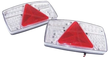LAMPY TYLNE ZESPOLONE LED 53 LED Z TRÓJKĄTEM KOMPLET TRÓJKĄT PRZYCZEPA